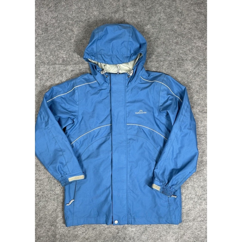 Kids Kathmandu Blue Rain Jacket Size 12 Waterproof